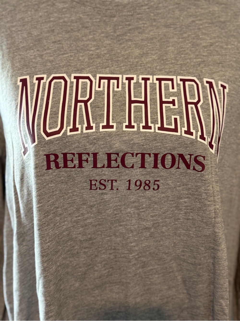 NORTHERN REFLECTIONS Vintage Inspired Long Sleeve Crew Neck T-Shirt Size XL - Picture 2 of 6